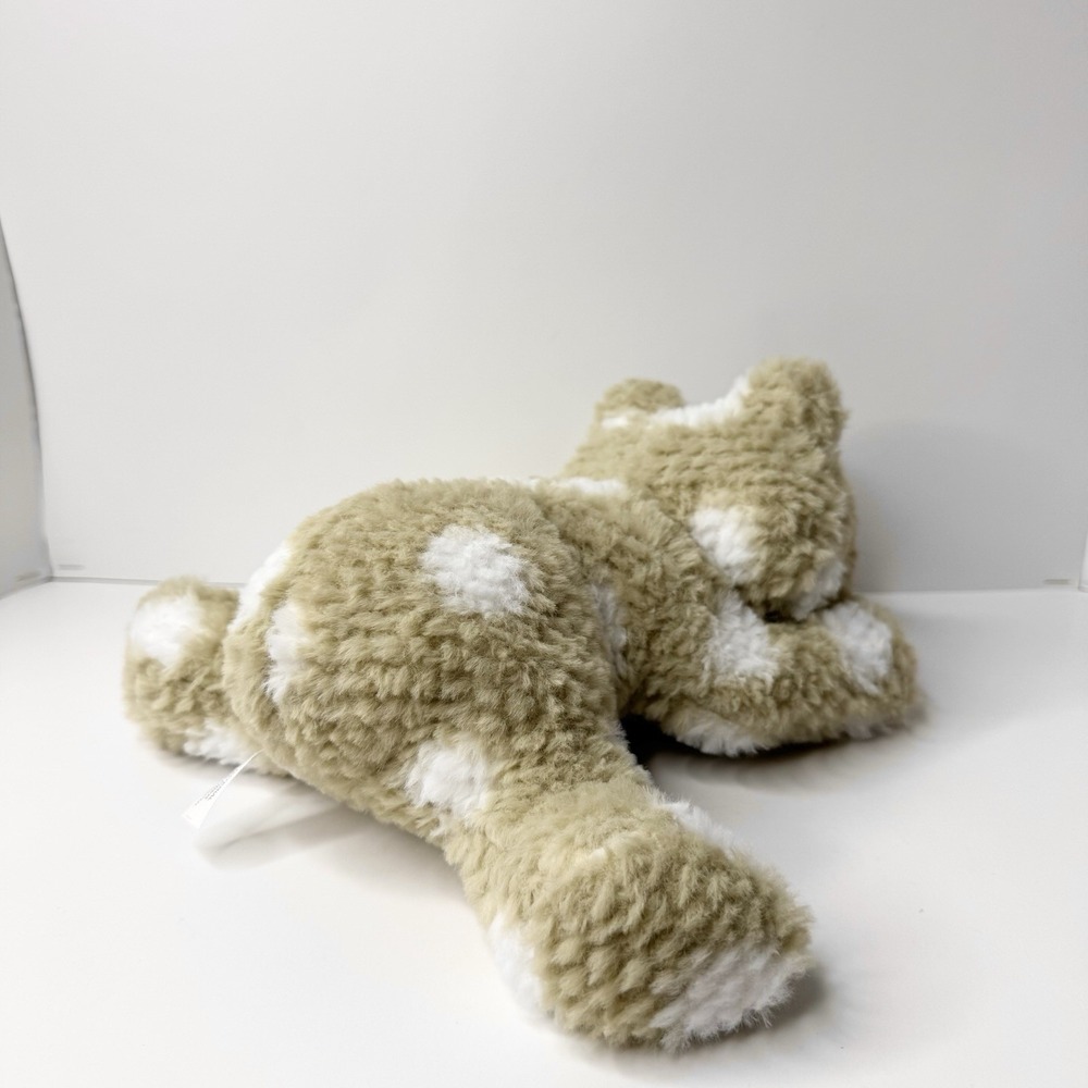 Hobby Lobby Shaggy Frog Plush Light Tan/Beige White Spotted Stuffed Animal 9" - Picture 7 of 11